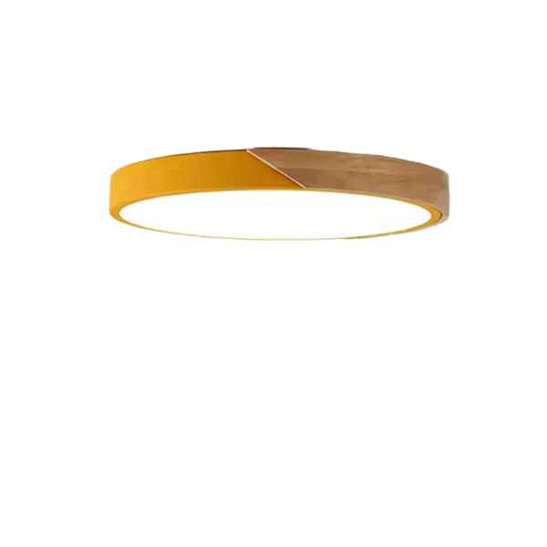 AURA - Elegant LED Ceiling Light / Dimmable Wooden Light with Remote Control