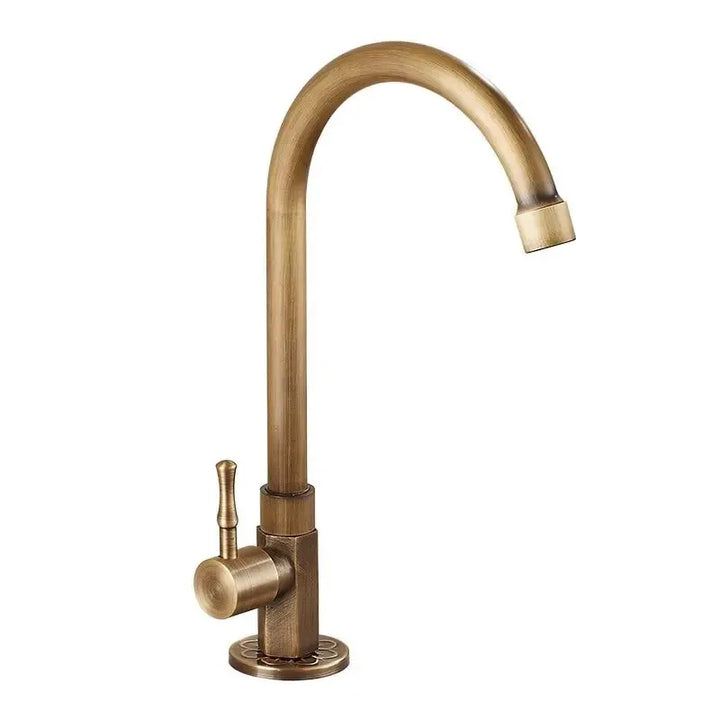 Bronze kitchen faucet on a white background