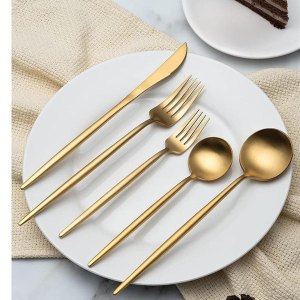 Elegant Minimalist Cutlery Set - Durable Stainless Steel for Any Occasion
