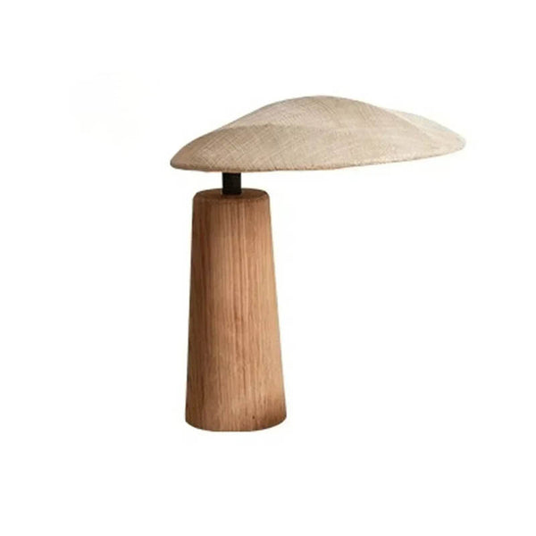 JAPANDI wooden LED desk lamp with a minimalist design, warm wood finish, and soft lighting, perfect for home office or modern desk decor.