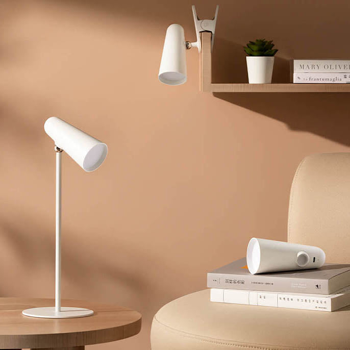 Close-up of IMIJA lamp's touch-sensitive control panel, highlighting dimmable brightness settings and sleek design suitable for study spaces.