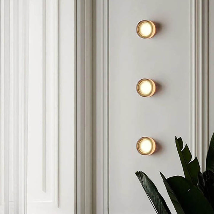 LYSEN Nordic LED Wall Sconce with minimalist metal design and acrylic shade in modern sitting room.