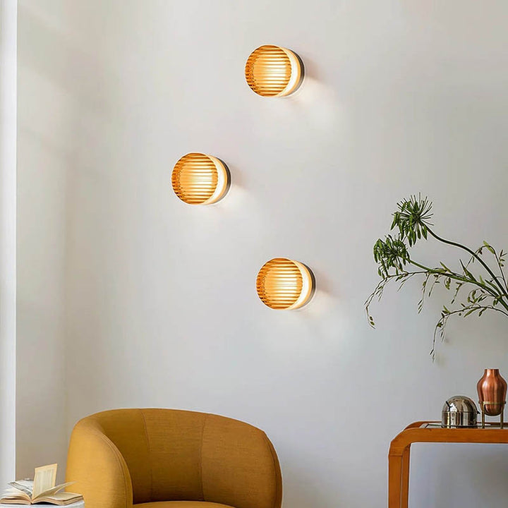 LYSEN Nordic LED Wall Sconce with minimalist metal design and acrylic shade in modern living room.