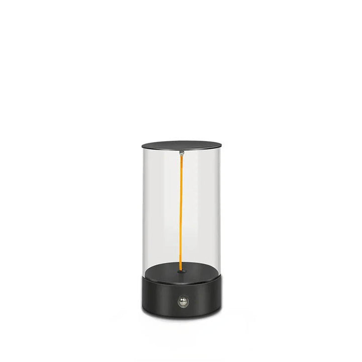 Cordless Rechargeable Desk Lamp - Small Magnetic Touch Control Table Lamp with 3 Color Ambient Light-Small