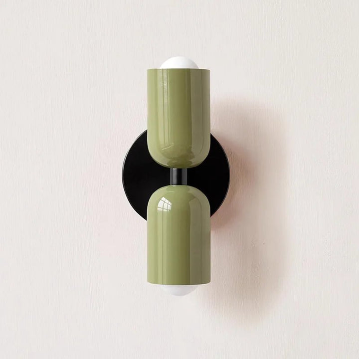 Modern double-head LED wall lamp in minimalist design, made from durable metal, ideal for modern bedrooms or living rooms. Variant10