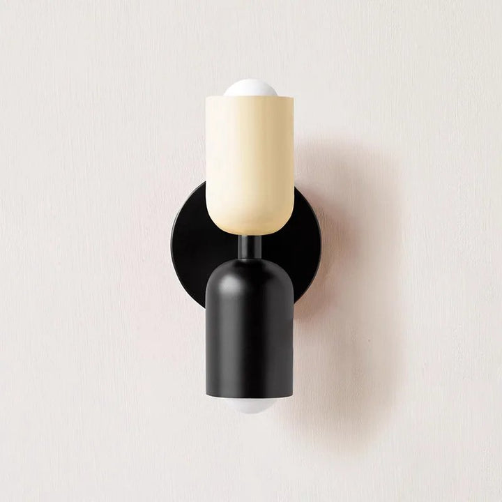 Minimalist double-head light in minimalist design, made from durable metal, ideal for modern bedrooms or living rooms. Variant11
