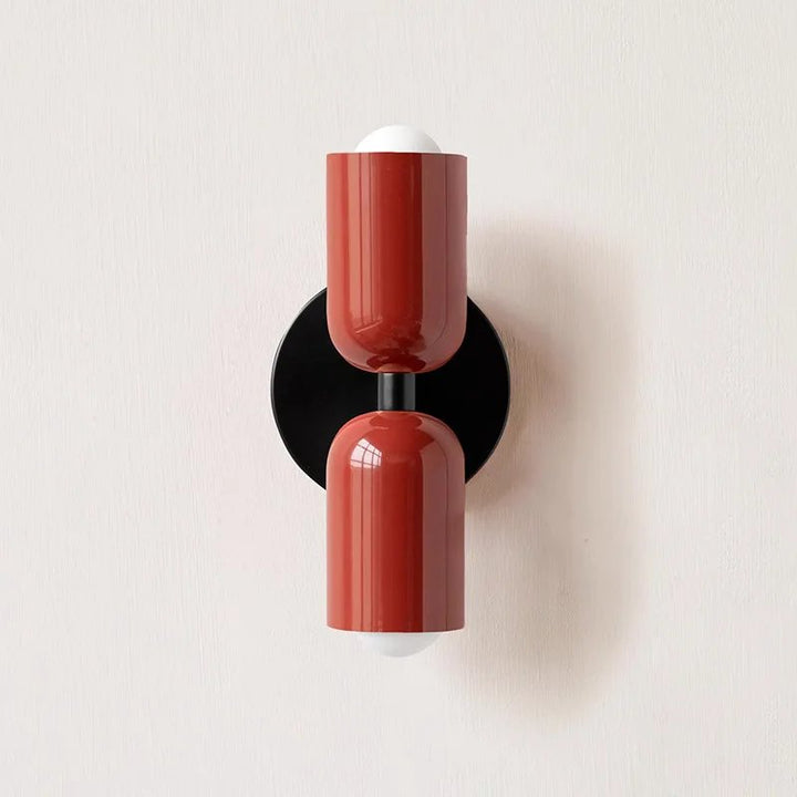 Minimalist double-head light in minimalist design, made from durable metal, ideal for modern bedrooms or living rooms. Variant12