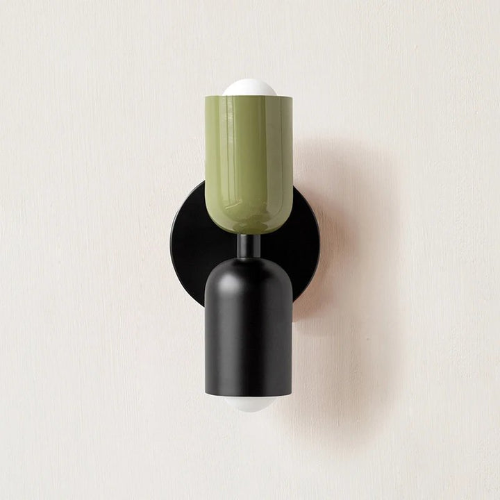 Minimalist double-head light in minimalist design, made from durable metal, ideal for modern bedrooms or living rooms. Variant14