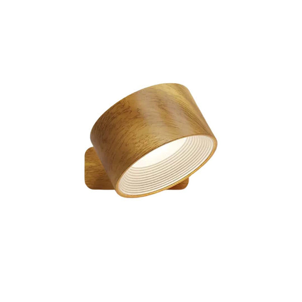 Wooden wall light fixture on a white background