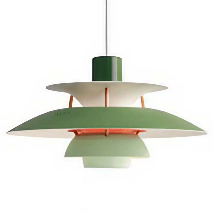 Green Nordic pendant lamp on a white background