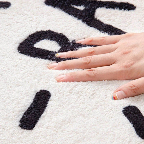 Nordic-style living room rug with modern design, soft texture, and durable material, perfect for contemporary home decor.