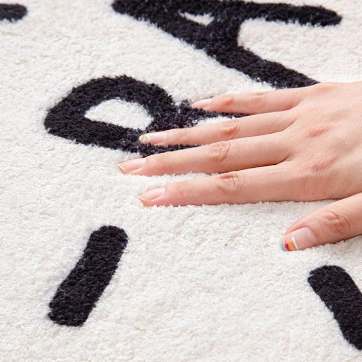 Nordic-style living room rug with modern design, soft texture, and durable material, perfect for contemporary home decor.