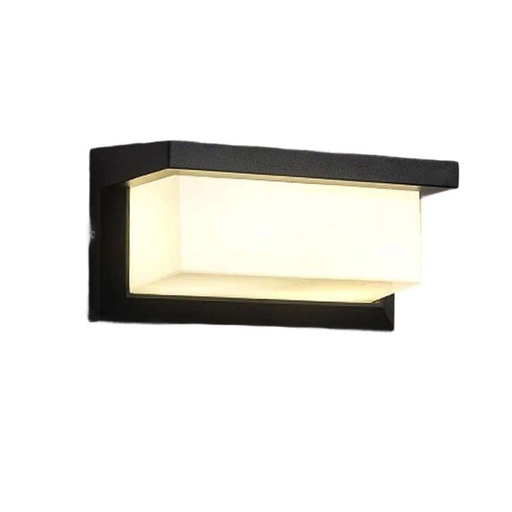 Motion Sensor Wall Light – black plastic,  IP66 waterproof outdoor LED security light