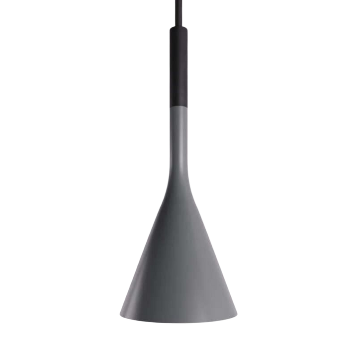 Gray pendant light on a white background