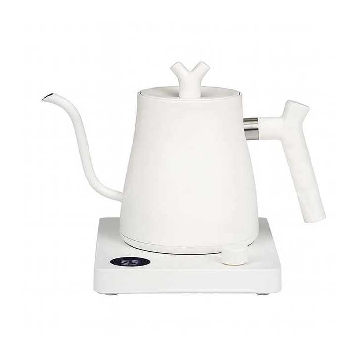 White electric kettle on a white background