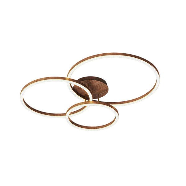 RINGE Nordic Multi-Ring LED Ceiling Light in Gold Finish – Modern multi-ring chandelier with energy-efficient LED lights, featuring a luxurious gold finish, ideal for contemporary living rooms and bedrooms.