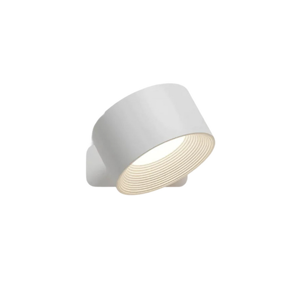 White wall light fixture on a white background