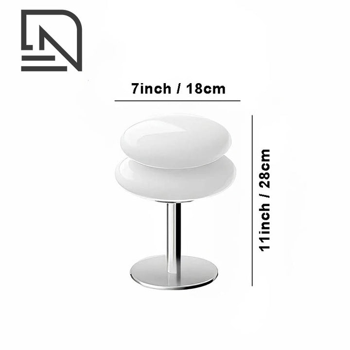 Italian-inspired Murano-style glass table lamp with elegant design, USB power, and soft ambient lighting for bedrooms, desks, and living spaces.