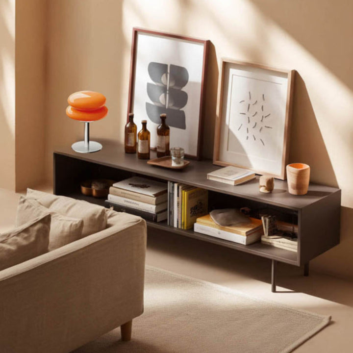 Italian-inspired Murano-style glass table lamp with elegant design, USB power, and soft ambient lighting for bedrooms, desks, and living spaces.