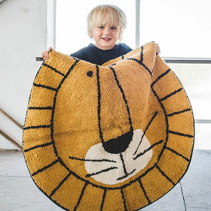 Eco-friendly, hypoallergenic bunny rug made from non-toxic materials, ensuring a safe environment for children.