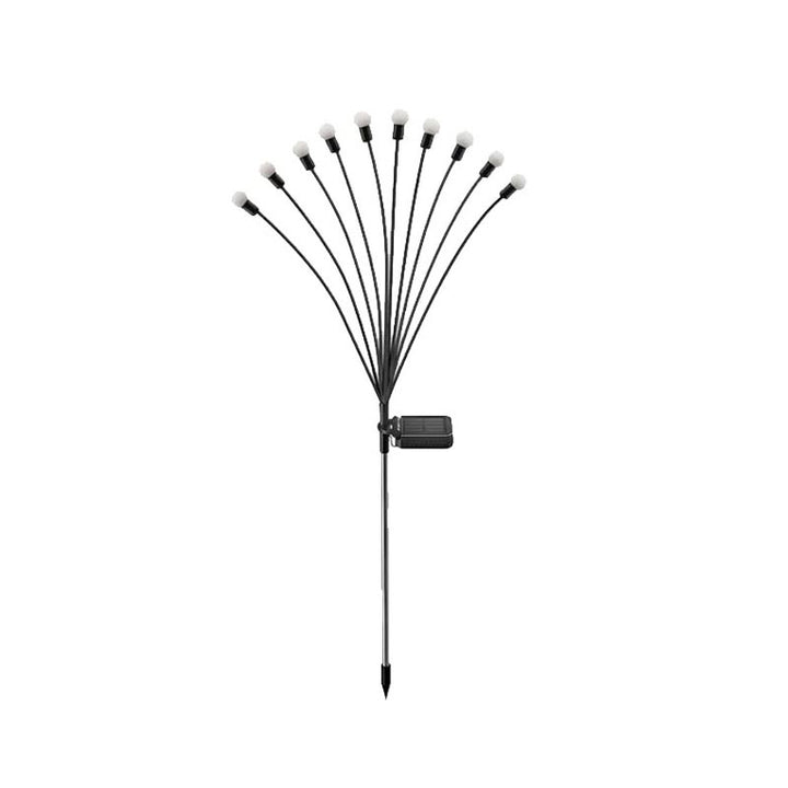 LYSGNIST solar-powered firefly garden light with flexible stems and 8 LED bulbs for outdoor use