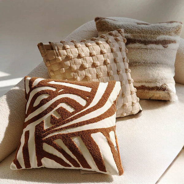 Sofa & Chair Cushion Cover – Textured 45x45cm in Warm Neutrals