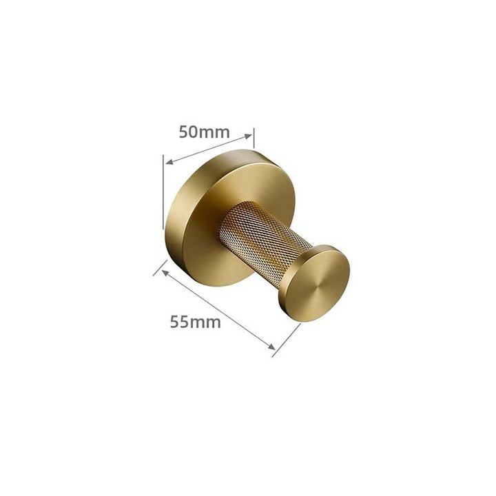 Gold cylindrical object with dimensions labeled on a white background