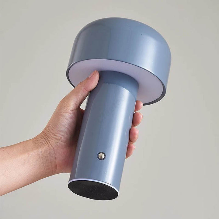 Blue Cordless Mushroom Lamp USB Rechargeable for uk homes, gardens and camp sites