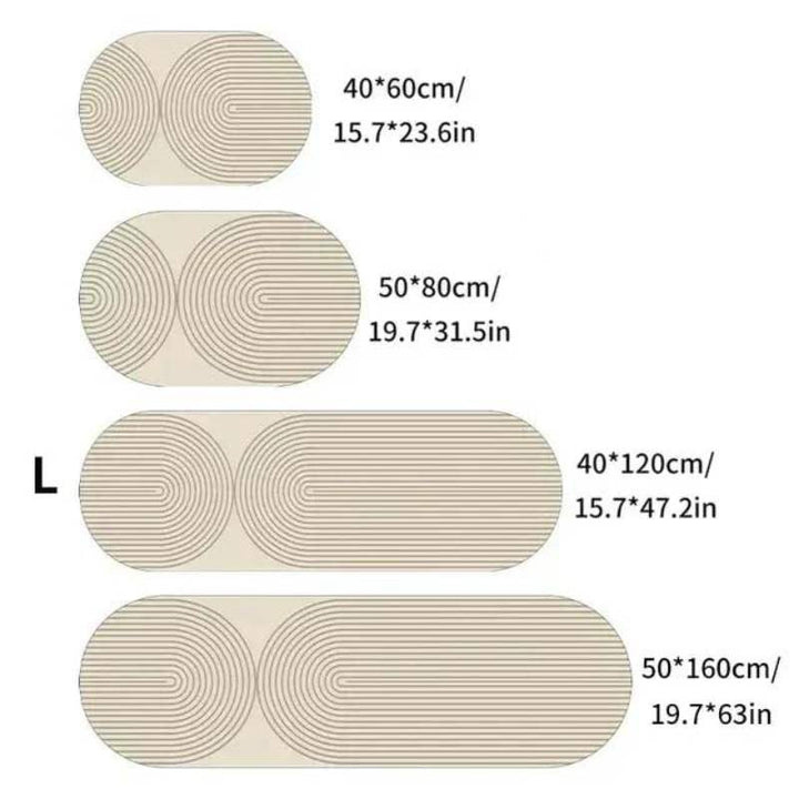 Diatomite kitchen mat size L – 40×120 cm washable Nordic runner