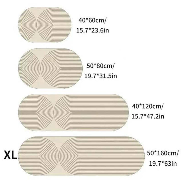 Diatomite kitchen mat size XL – 50×160 cm, quick-dry washable rug