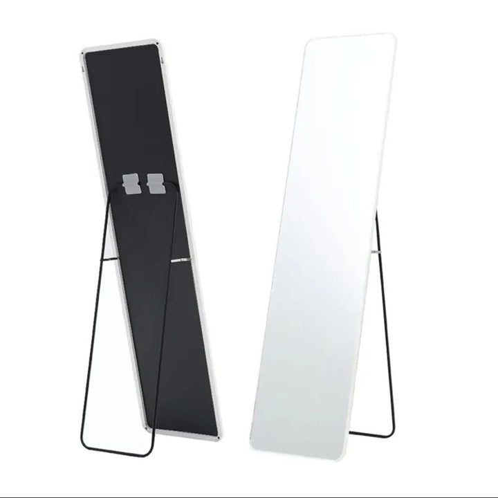 Black and white rectangular objects with a stand on a white background