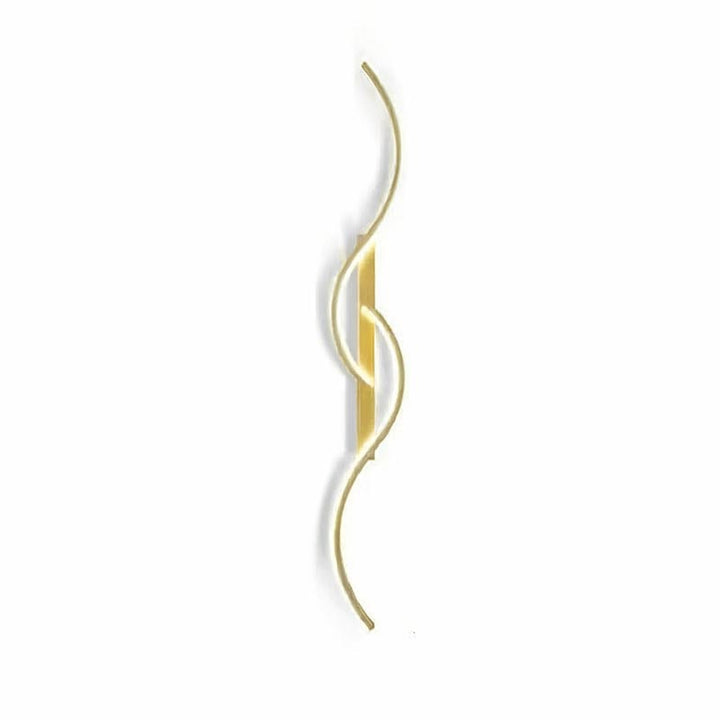 Modern wave-shaped LED wall sconce with dual-light curve, ideal for UK living rooms, bedrooms or stairwells
