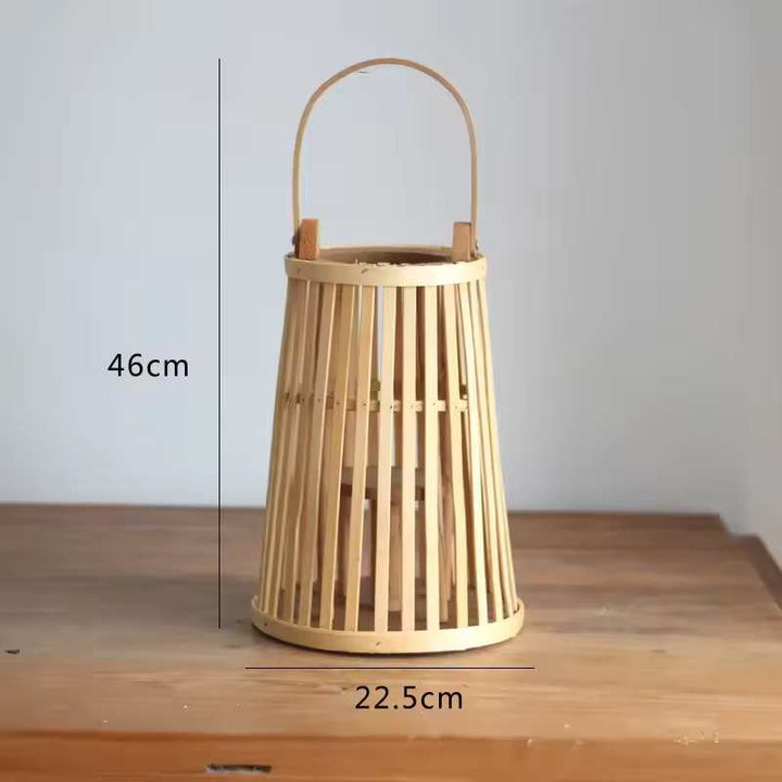 Bamboo candle holder 46 cm (18.1 in) height × 22.5 cm (8.9 in) width with minimalist form